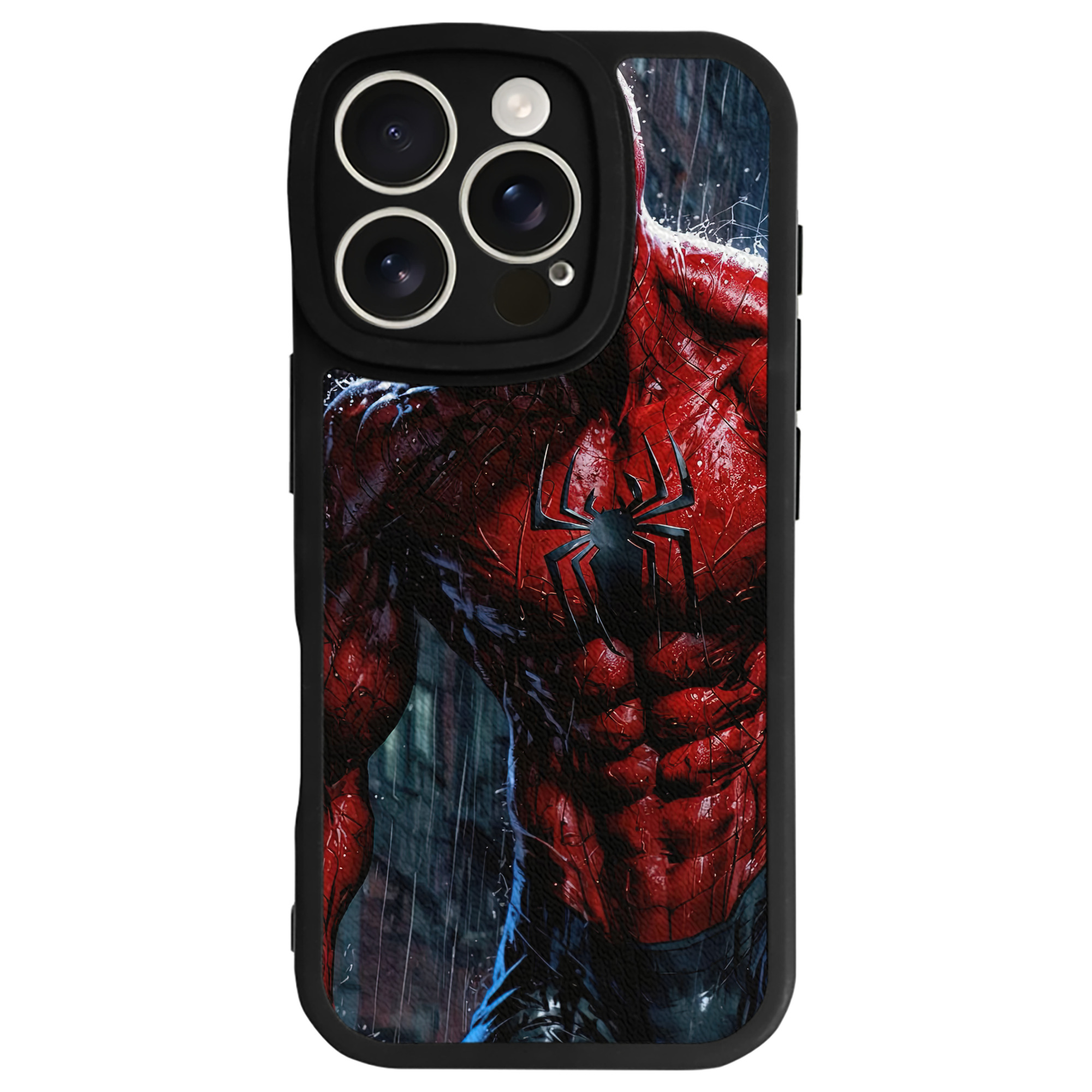 （画像用） Spider Man スパイダーマン 【iPhone 16シリーズ対応】シリコンスマホケース（レザー調） 材質：シリコン